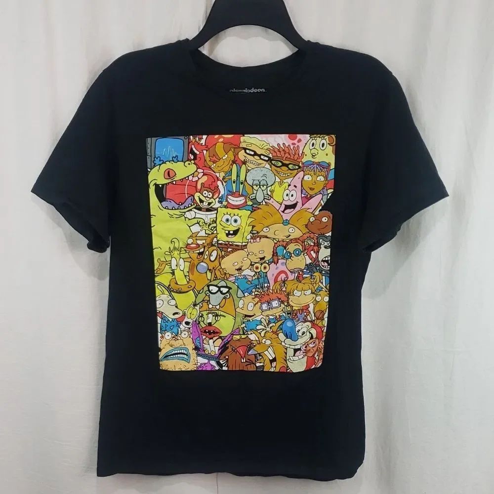 Nickelodeon 90's Cartoons Women's M Black T-Shirt
